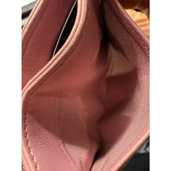 Chanel Metallic Quilted Boy Card Holder Pink*FULL INCLUSION*original COA CARD - Picture 10 of 13